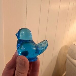Bluebird of Happiness art glass figurine 1992 Leo Ward